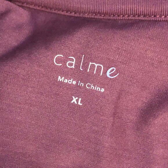 New JOHNNY WAS Calme Effect Short Sleeve Relaxed Fit Tee Crew-neck Plum XL - Picture 5 of 6